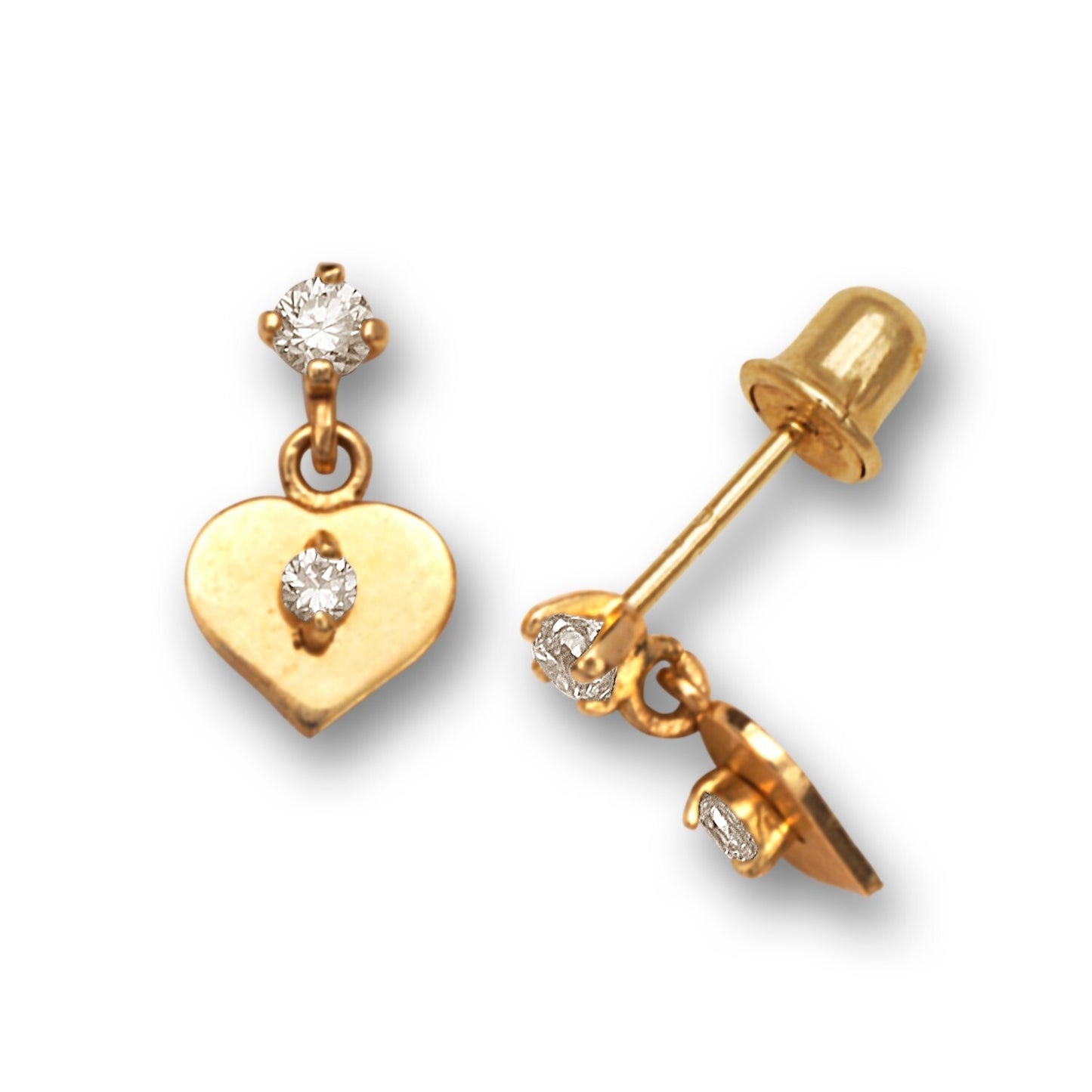 14K Yellow Gold Dangle Earrings for Women