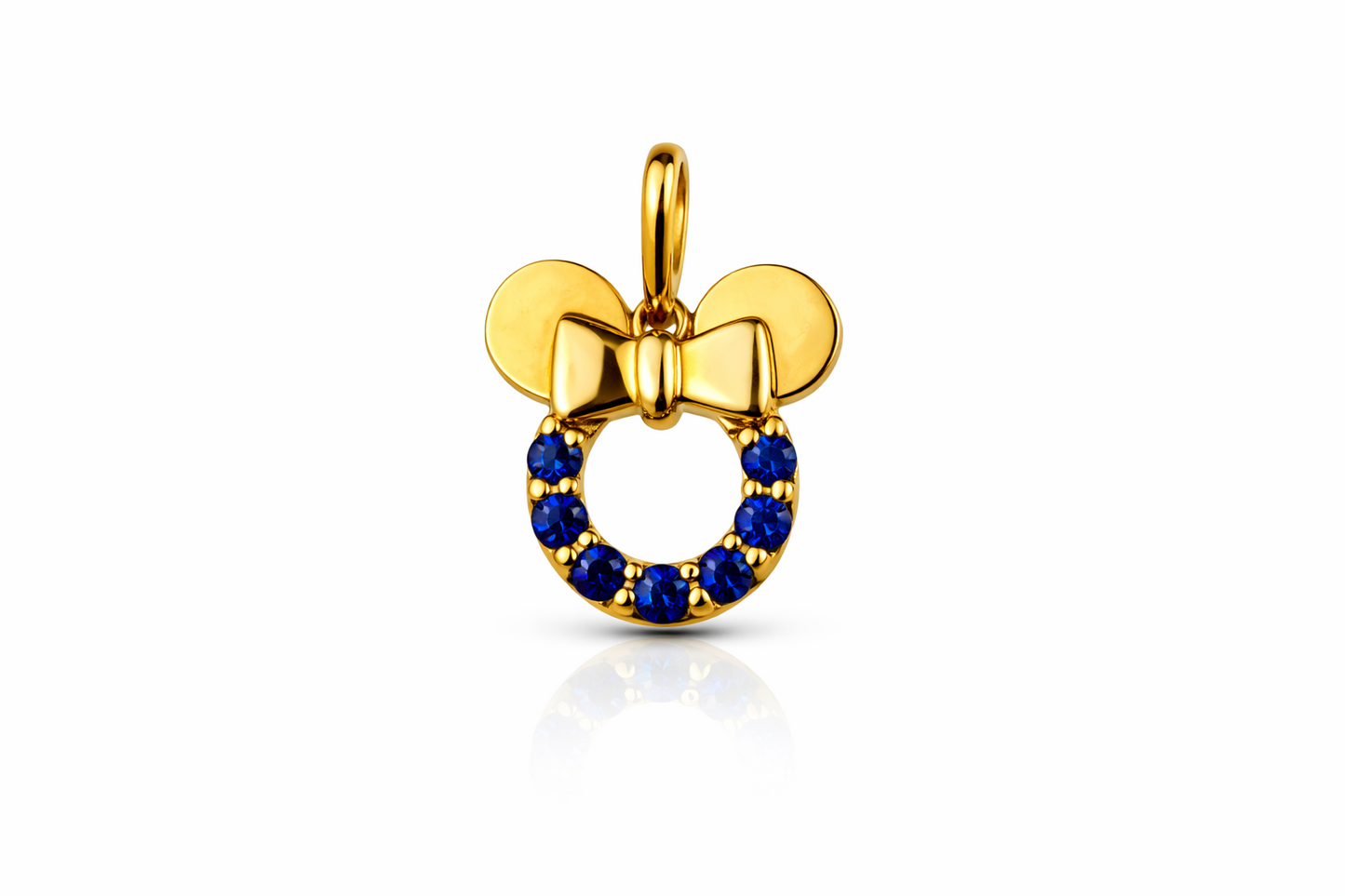 14K Yellow Gold Miss Mouse Pendant