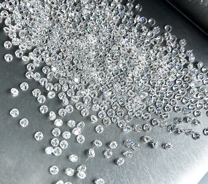 Loose Moissanite Round Real Gem Stone W. GRA Certificate VVS1 D 0.8mm-2.9mm