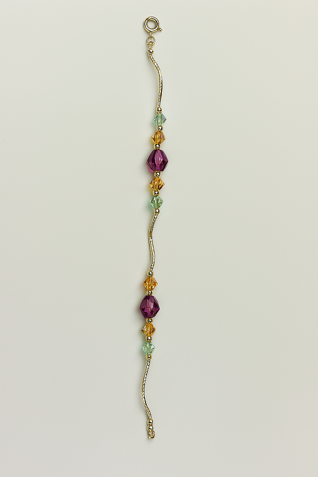 14K Yellow Gold Elegant Crystals Bracelet Kids Baby Girls & Boy