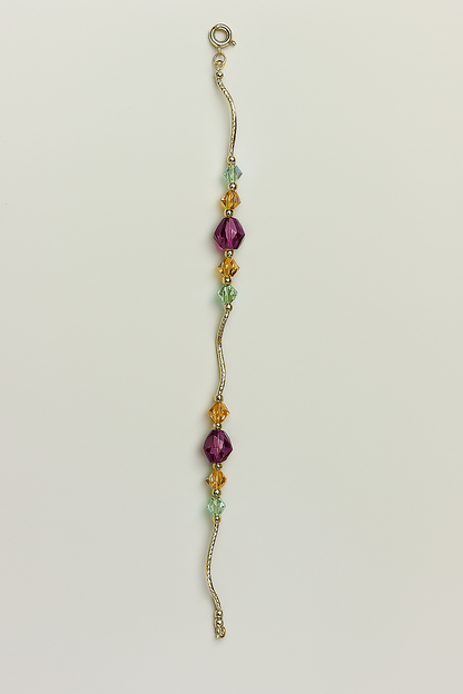 14K Yellow Gold Elegant Crystals Bracelet Kids Baby Girls & Boy