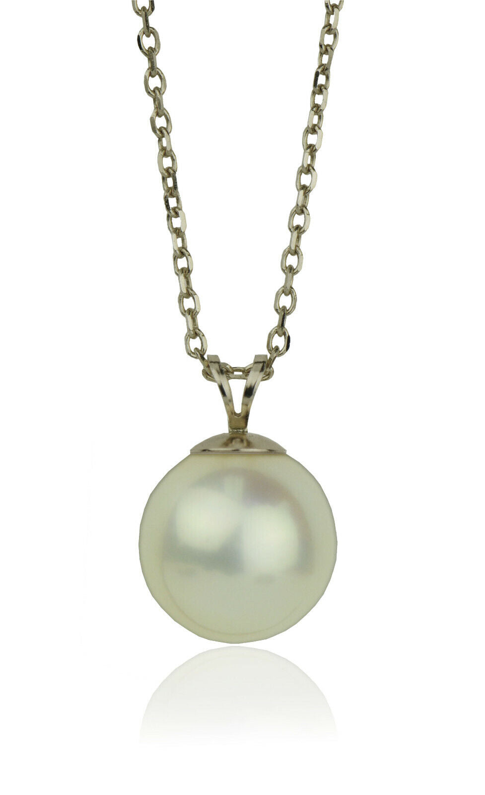 14k Yellow and White Gold 12mm Freshwater Pearl Pendant w/chain