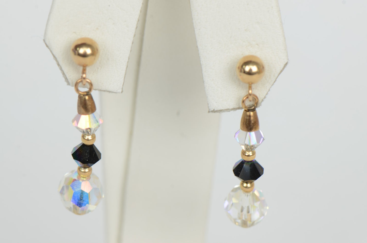 14k Yellow or White Gold Genuine Swarovski Crystal Element Beaded Necklace set
