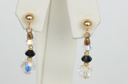 14k Yellow or White Gold Genuine Swarovski Crystal Element Beaded Necklace set