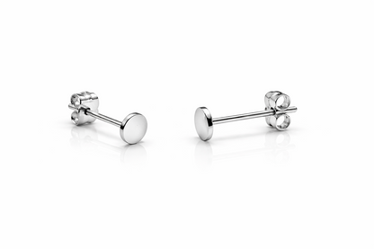 14K Yellow or White Gold Moon Earrings with Push Backs