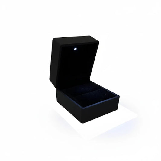 LED Ring Box Velvet Jewelry Case Gifts Box