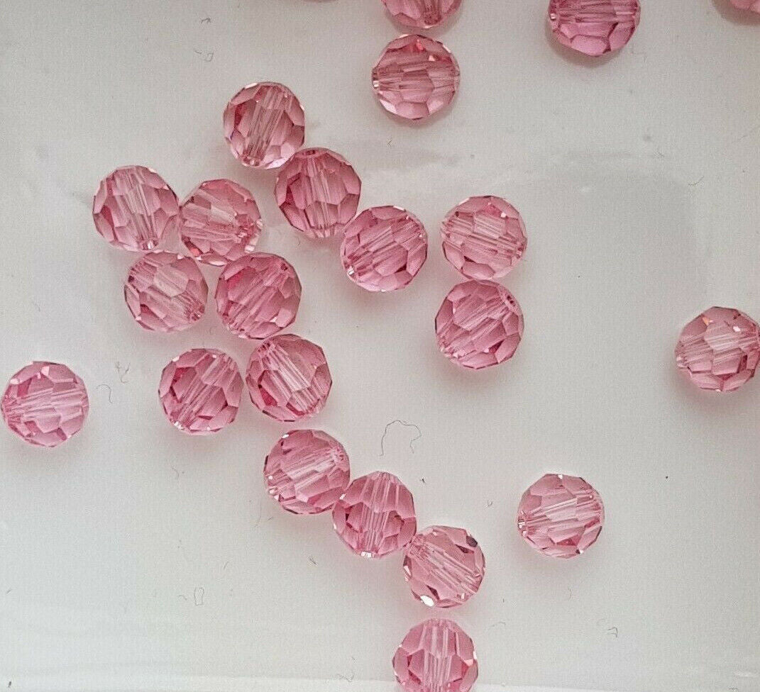 12 x Made with SWAROVSKI 5000 CRYSTAL AB 6mm Round Faceted BEAD