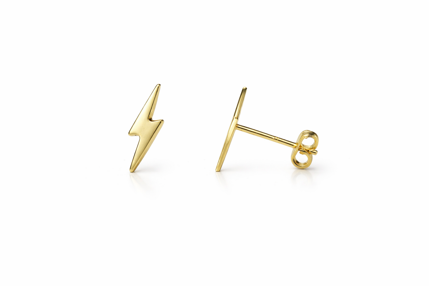 14K Yellow/White/Rose lighting Bolt with Push Backs