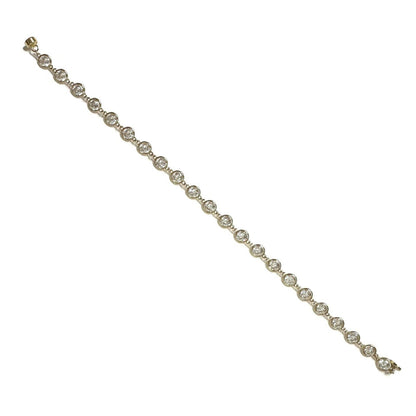 14k Yellow Gold CZ Bracelet with Magnet Lock