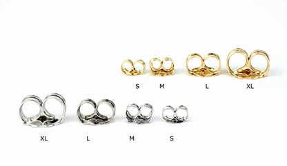 14k Yellow or White Gold Push Back Earring Butterfly Backing by PCs and Pairs!!!