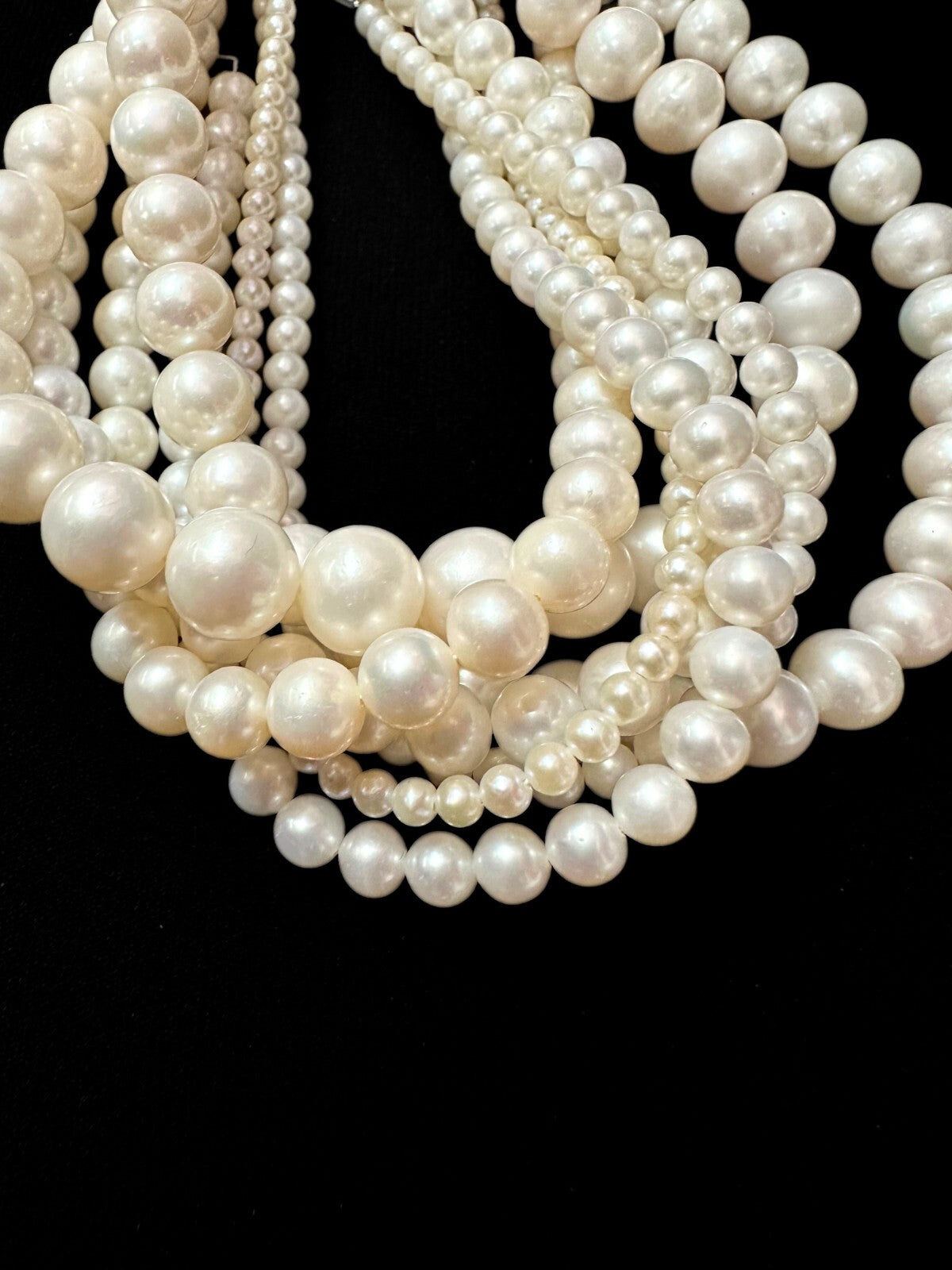 Grade AAA Fresh Water Pearl Round White 3mm-9.25mm in Strand 15.5"