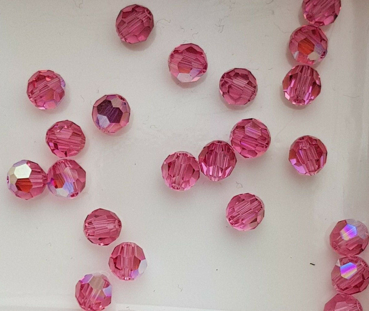 12 x Made with SWAROVSKI 5000 CRYSTAL AB 6mm Round Faceted BEAD