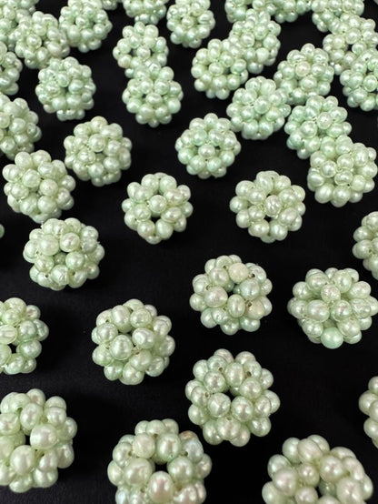 12MM Knitted Green FW Pearl Ball