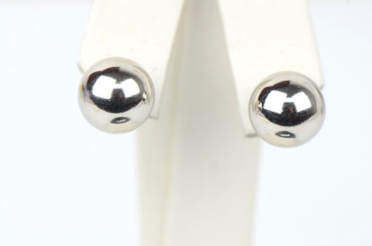 925-Sterling-Silver-Round Ball Stud Earrings High Polished