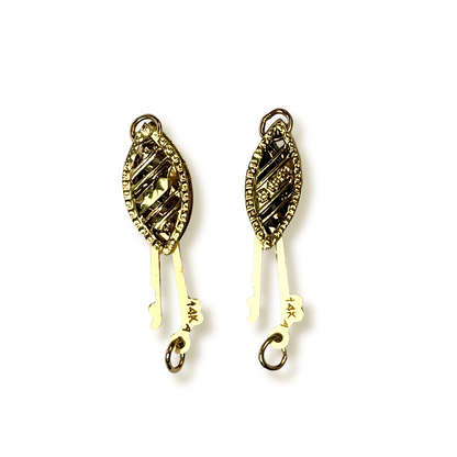 Beautiful Fish Hook Clasp Oval Box Clasp Real 14K Gold Made in USA Findings
