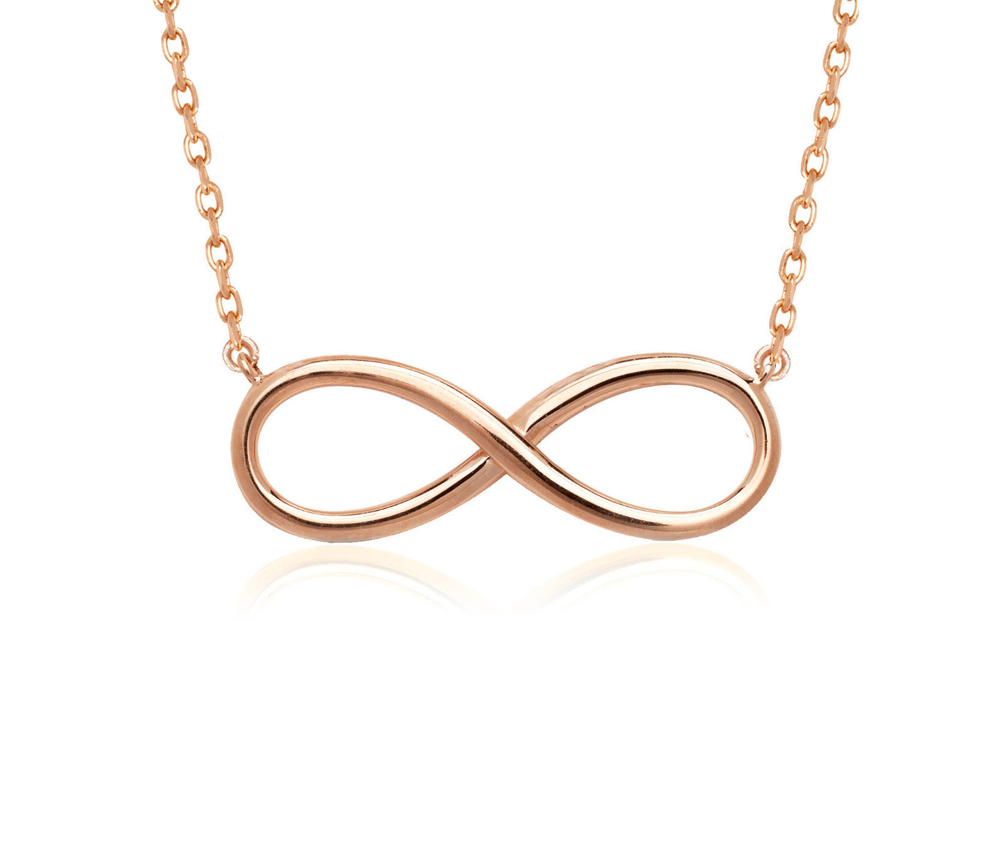 14K Yellow/White/Rose Gold  Infinity Pendant Necklace