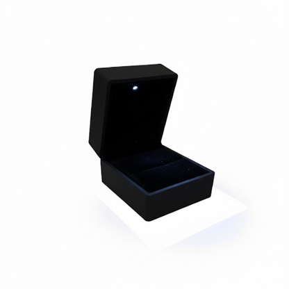 LED Ring Box Velvet Jewelry Case Gifts Box