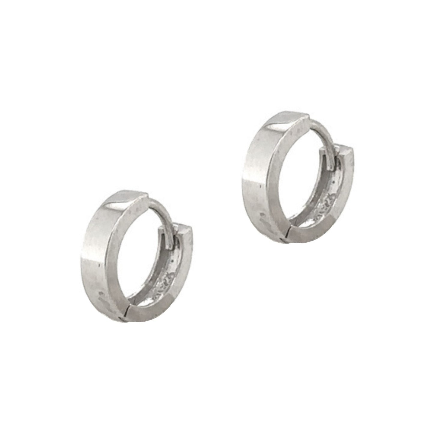 Sterling Silver 925 Round Huggies Hoop Earring