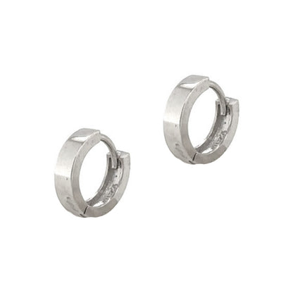 Sterling Silver 925 Round Huggies Hoop Earring