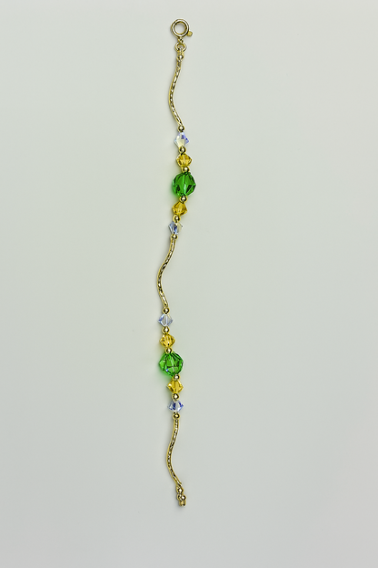 14K Yellow Gold Elegant Crystals Bracelet Kids Baby Girls & Boy