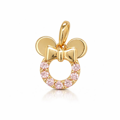 14K Yellow Gold Miss Mouse Pendant