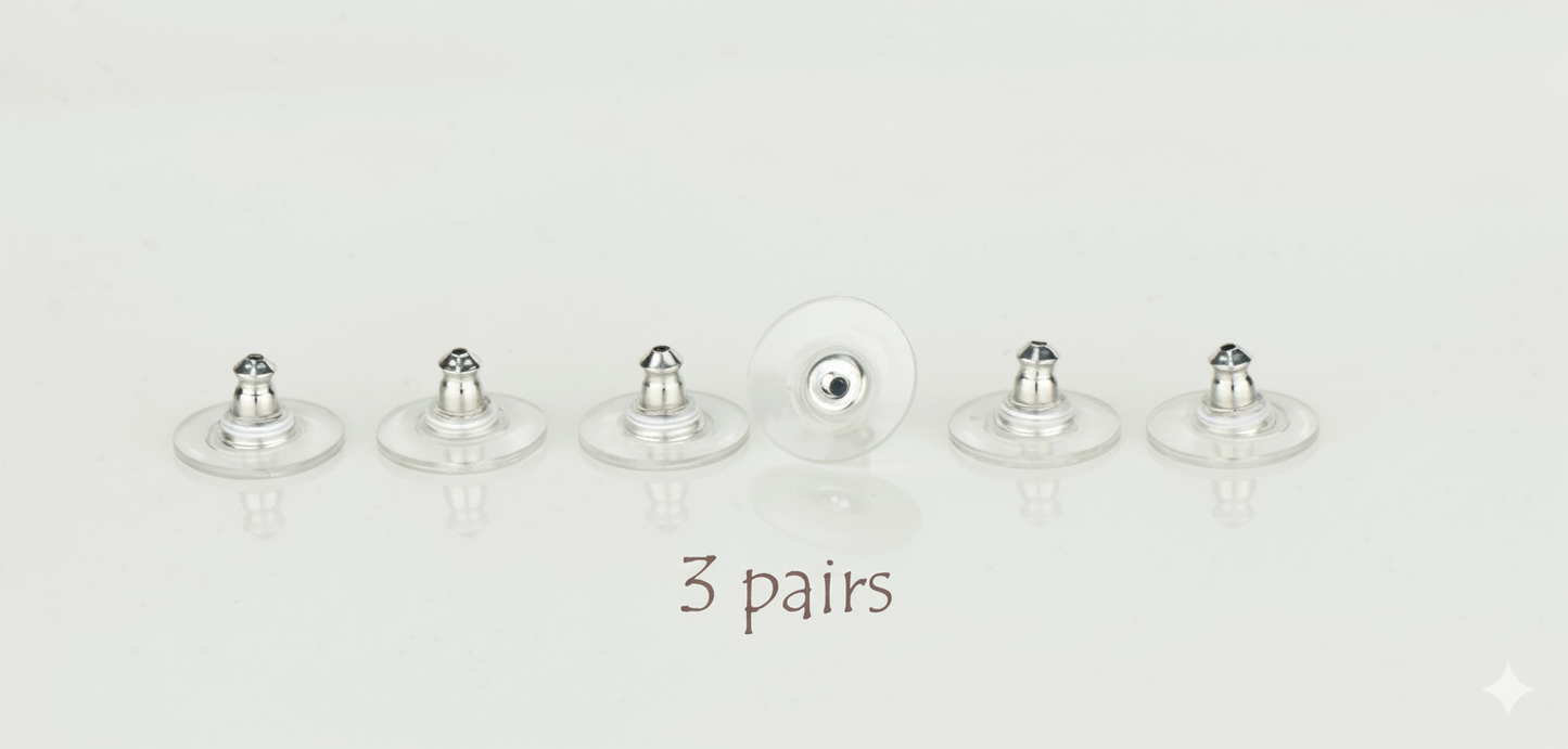 Earring Backs 3 Pairs