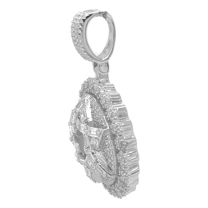 925 Sterling Silver Star of David with CZ Charm Pendant