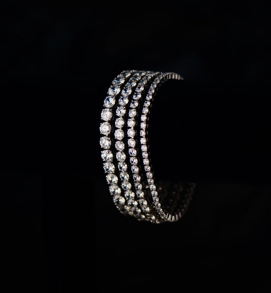Sterling Silver CZ Tennis Bracelet AAA Round Brilliant Cubic Zirconia Gems
