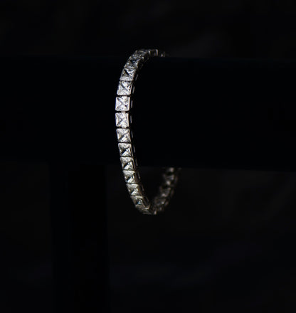 925-Sterling-Silver-Square-Princess-Cut-Tennis-Bracelet