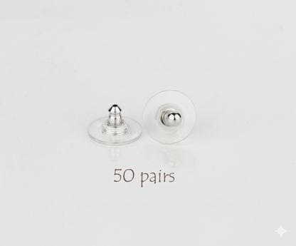 Earring Backs 50 Pairs