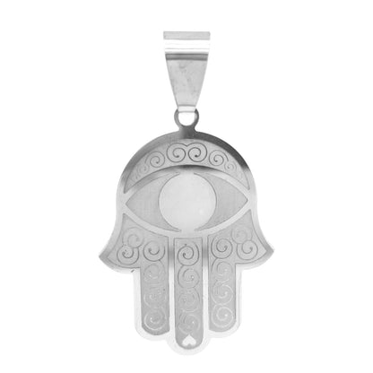 925 Sterling Silver Hamsa Evil Eye Charm Pendant