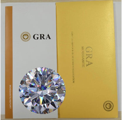 14K Gold GRA Certified D-VVS1 Round Moissanite Screw Back Studs Earrings