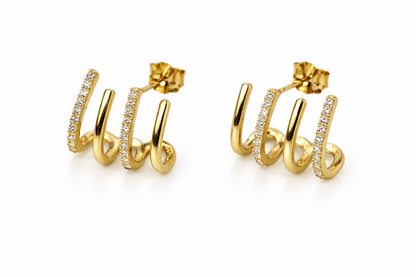 14K Yellow Gold Earrings Push Back