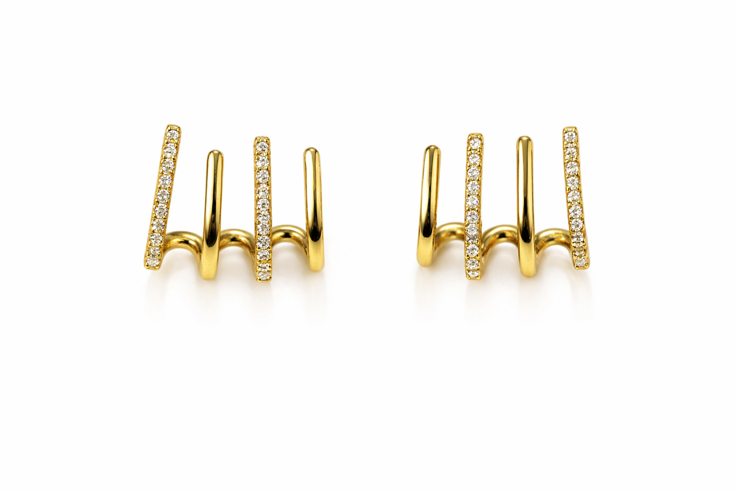 14K Yellow Gold Earrings Push Back