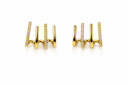 14K Yellow Gold Earrings Push Back