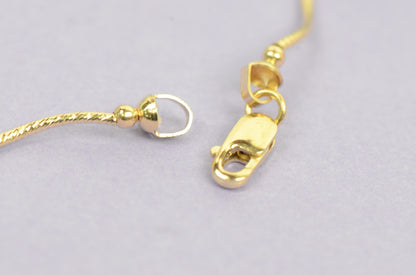 14k Yellow Gold Natural White Pearls Necklace, Bracelet, Earrings 3pcs Women Set