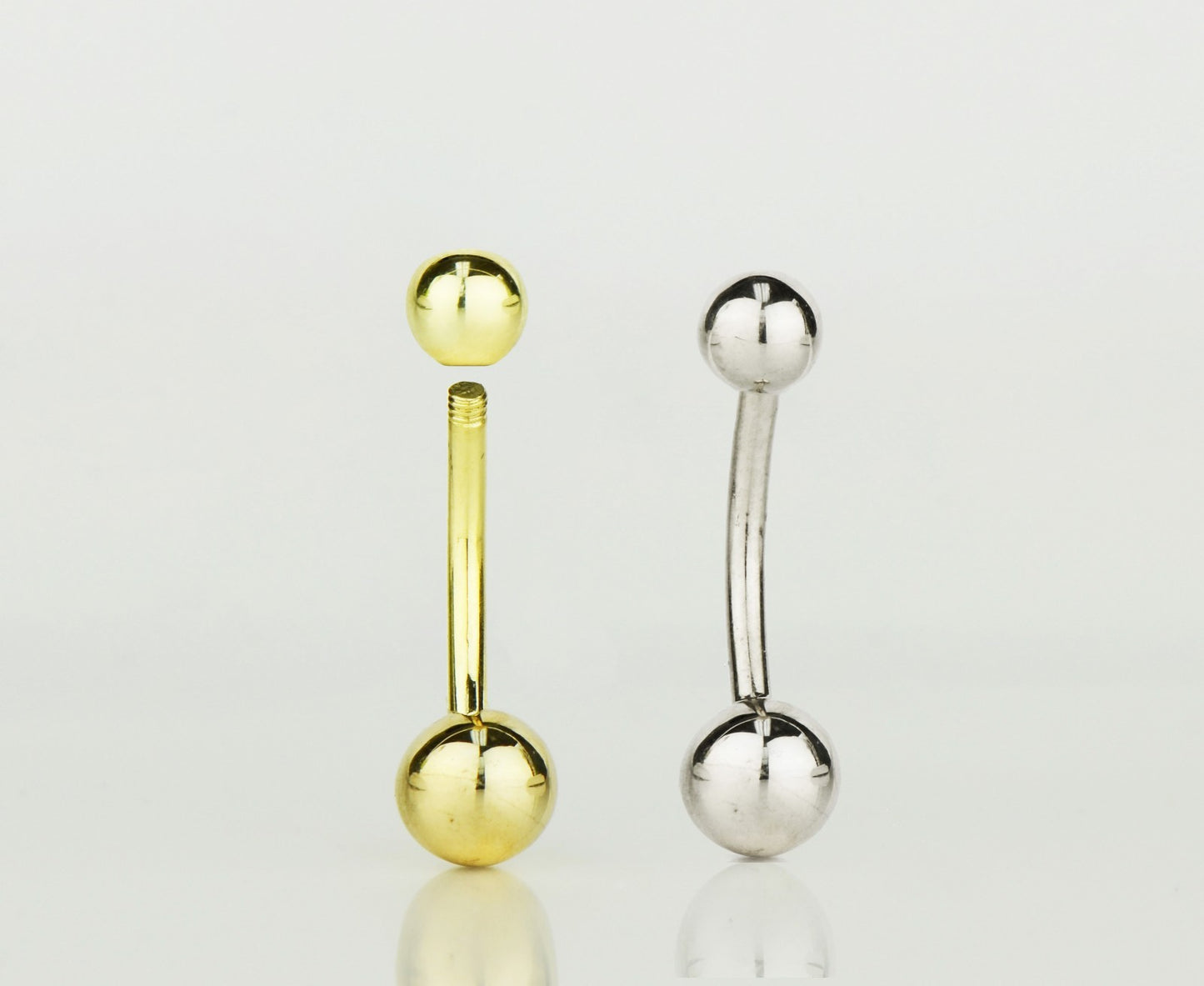 14k Yellow or White Gold Belly Button Ball Body Jewelry Piercing