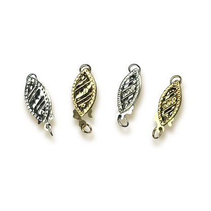 Beautiful Fish Hook Clasp Oval Box Clasp Real 14K Gold Made in USA Findings