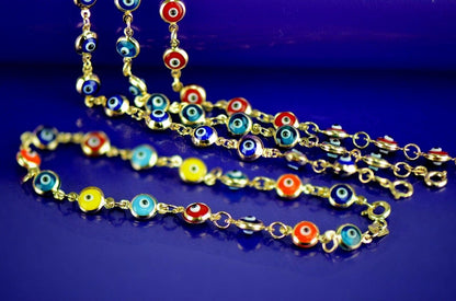 14k Yellow Gold  Evil Eye Bracelet