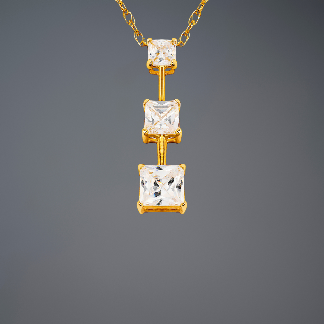 14k Yellow & White Gold Journey Pendant For Women