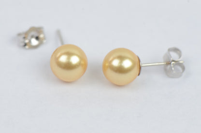 925 Sterling Silver Classic Pearls Stud Earrings for Women