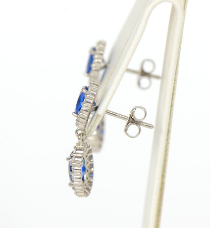 925 Sterling Silver Dangle Push Back Stud Earrings for Women