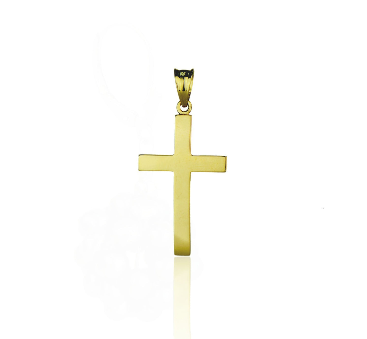 14k Yellow and White Gold Cross Pendants