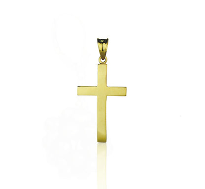 14k Yellow and White Gold Cross Pendants