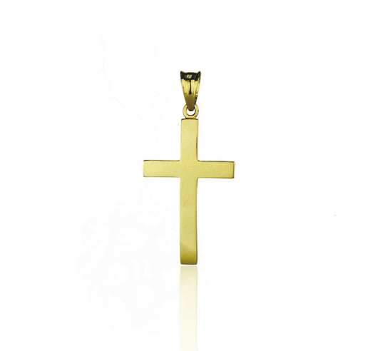 14k Yellow and White Gold Cross Pendants