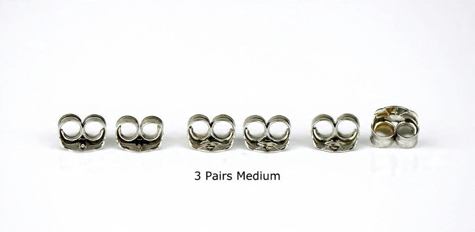 14k Yellow or White Gold Push Back Earring Butterfly Backing by 1,2,3,6,10 Pairs