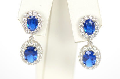925 Sterling Silver Dangle Push Back Stud Earrings for Women
