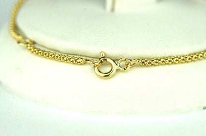 14k Yellow Gold White Gold Evil Eye Bracelet