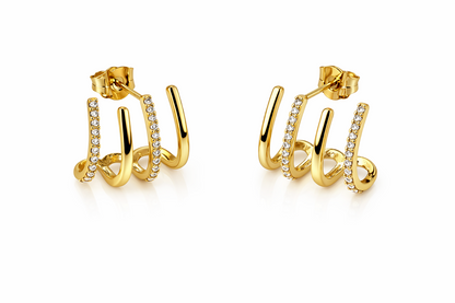 14K Yellow Gold Earrings Push Back