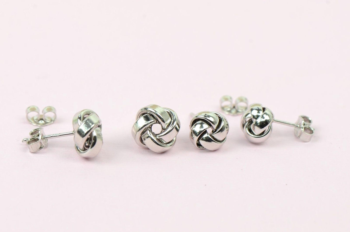 925 Sterling Silver Love Knot Stud Earring
